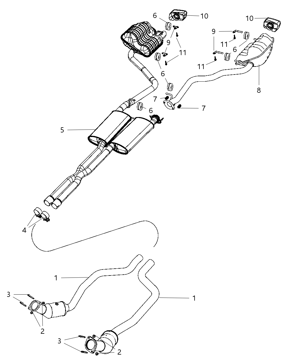 Mopar 5181625AA Resonator And Pipe Exhaust
