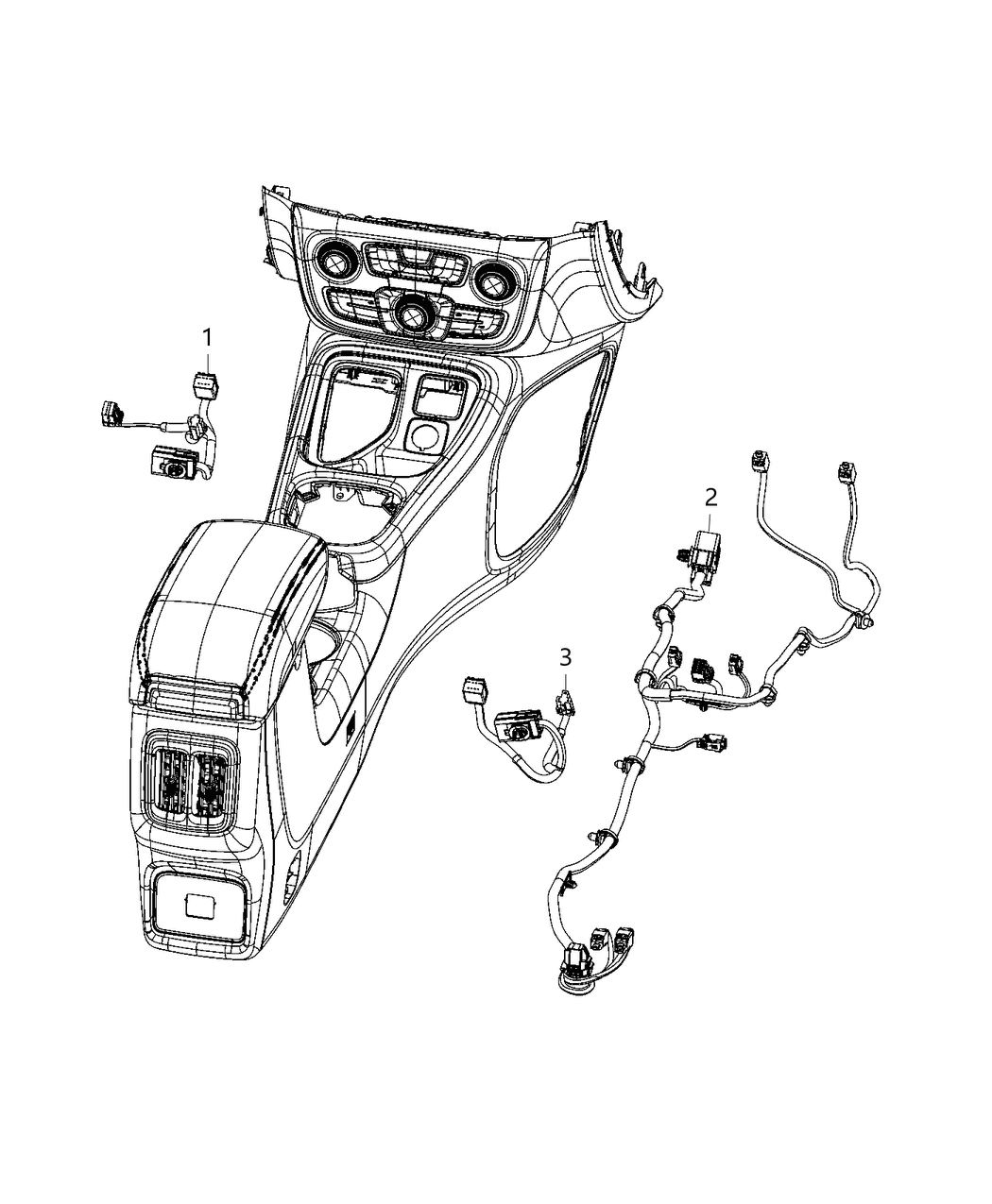 68396088AB Mopar Wiring Console