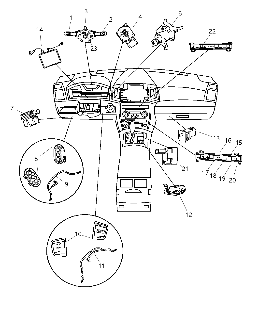 Mopar 56010668AE Switch 2 Gang Mopar 56010668AE Switch 2 Gang