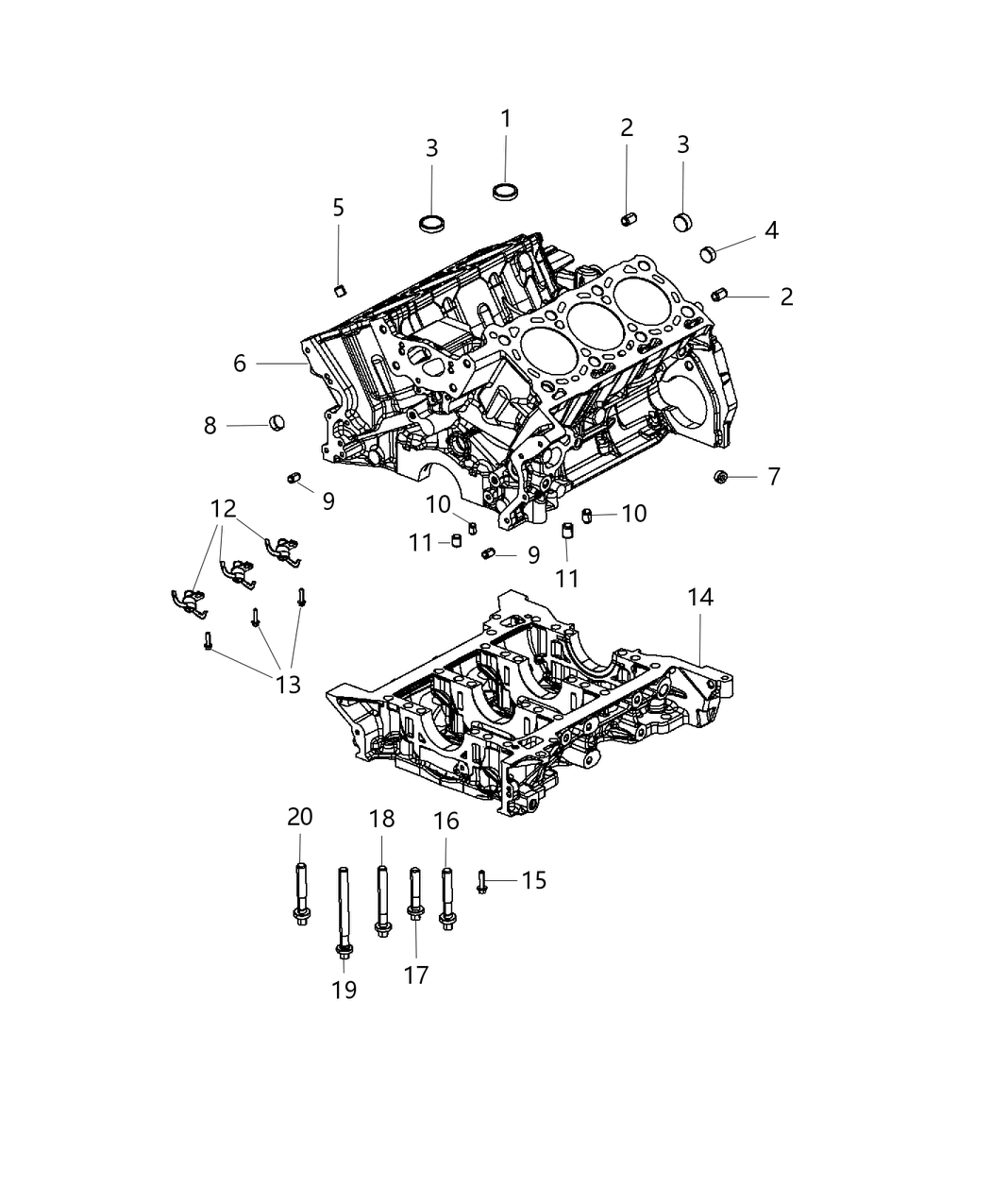 Mopar 68489995AA Pin Dowel Bedplate To Cylinder Block