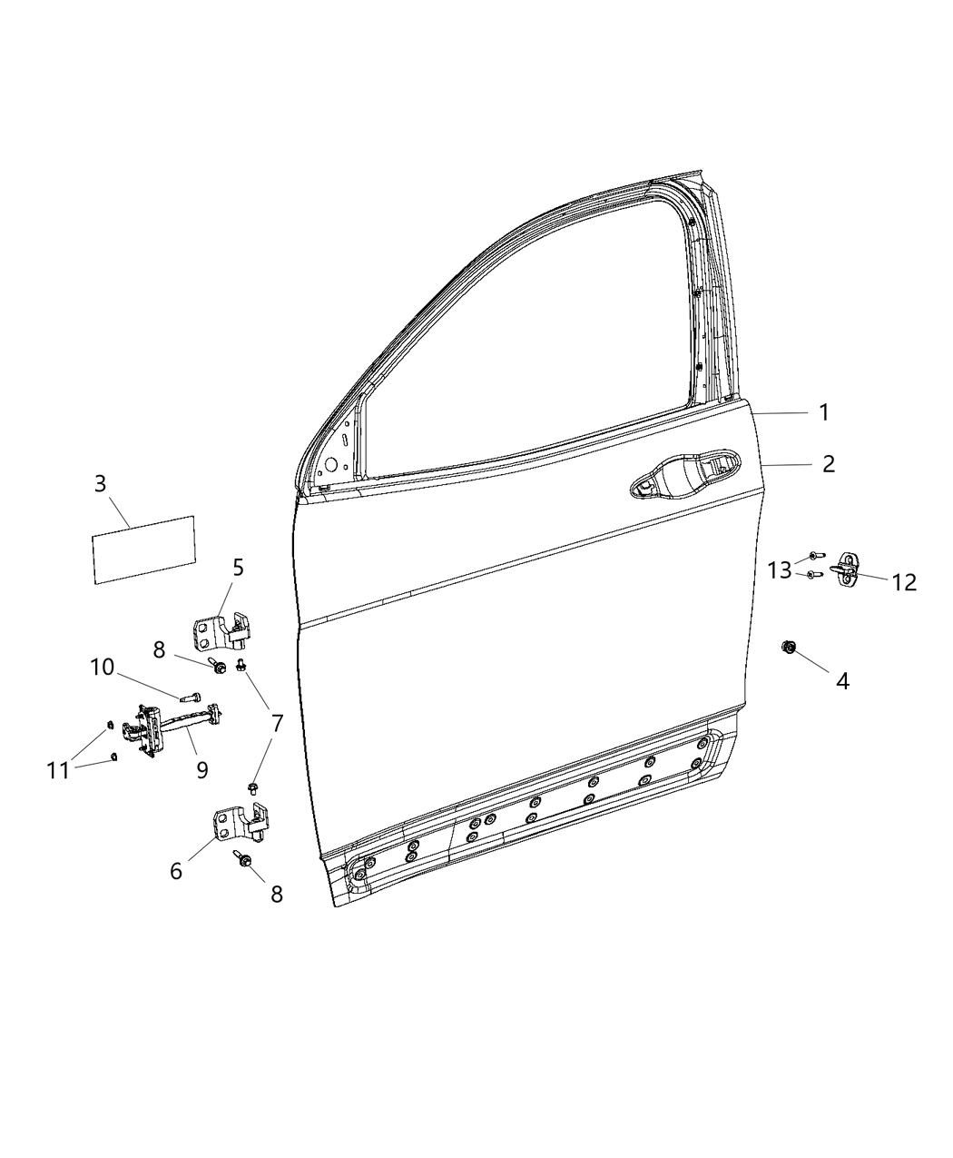 Mopar 68110086AC Door Front