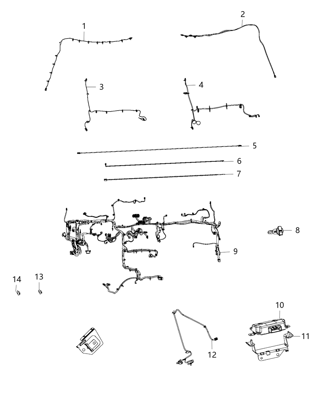 Mopar 68307516AC Wiring Instrument Panel