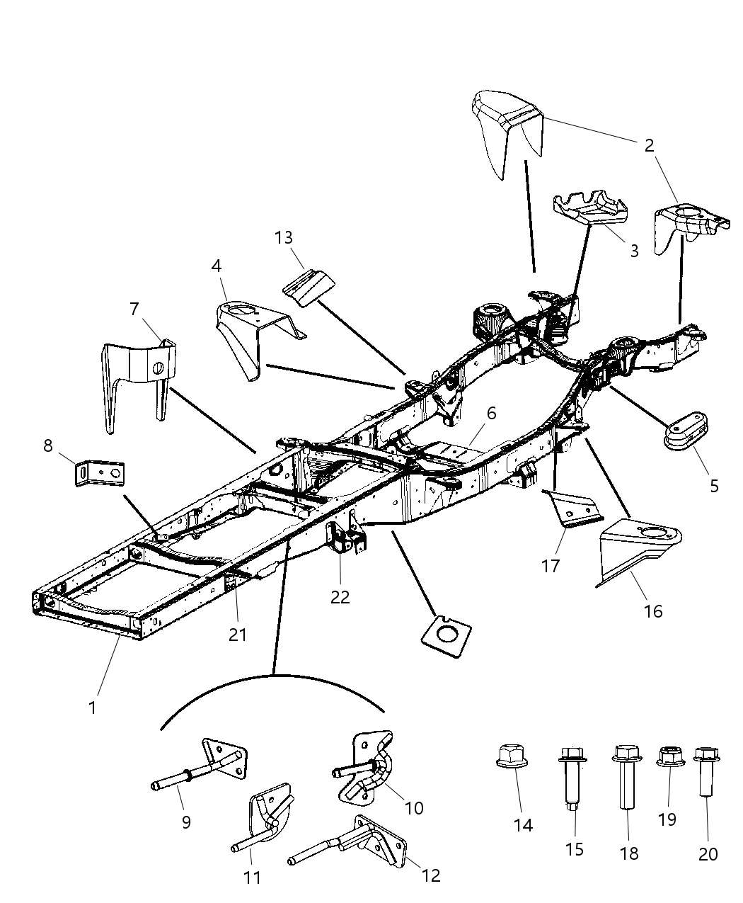 52122393AE Mopar Frame Assembly Chassis