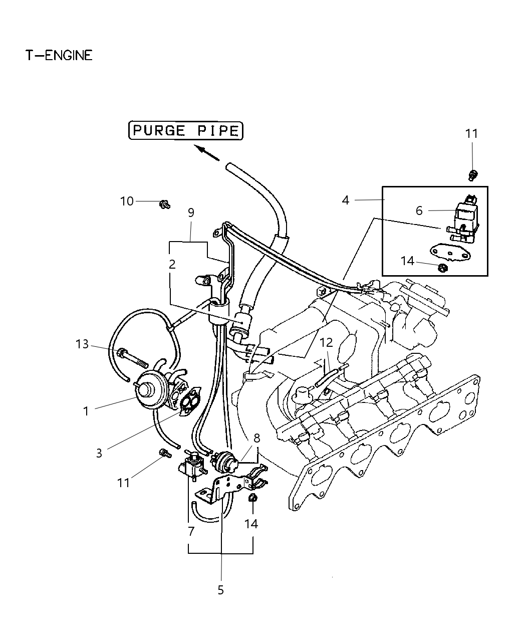 Mopar MS632392 Hose Emission Vacuum