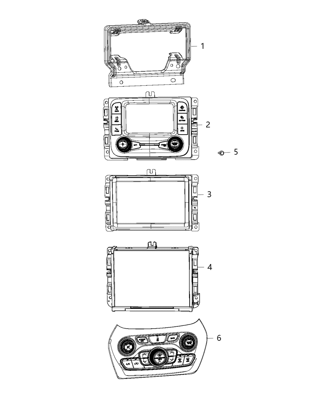 Mopar 68297442AE Radio Multi Media 5 Inch Display 68297442AE Mopar Radio Multi Media 5 Inch Display