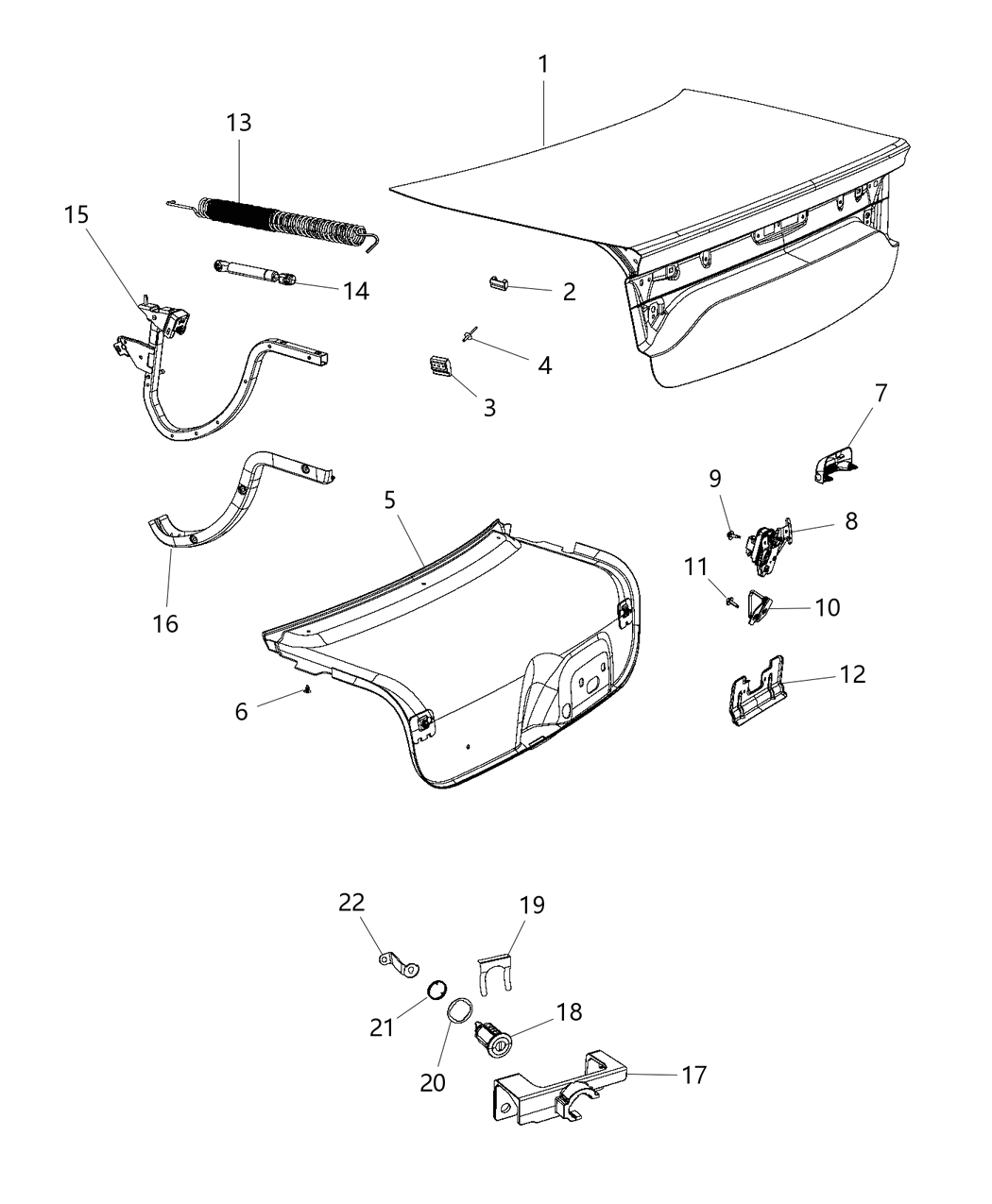 Mopar 55113794AB Reinforcement Latch