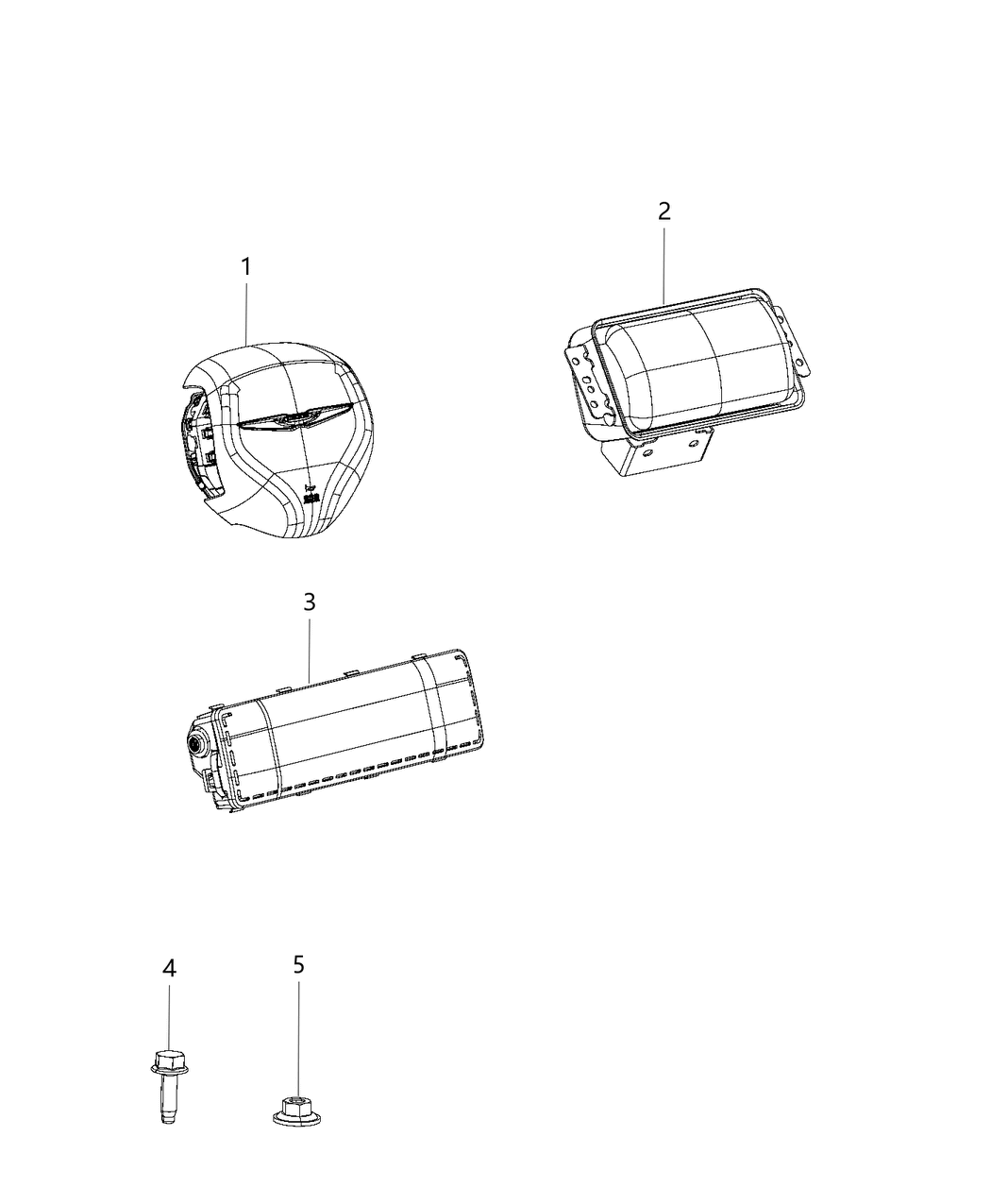 Mopar 6RS491X9AA Air Bag Driver, Driver Side 6RS491X9AA Mopar Air Bag Driver, Driver Side