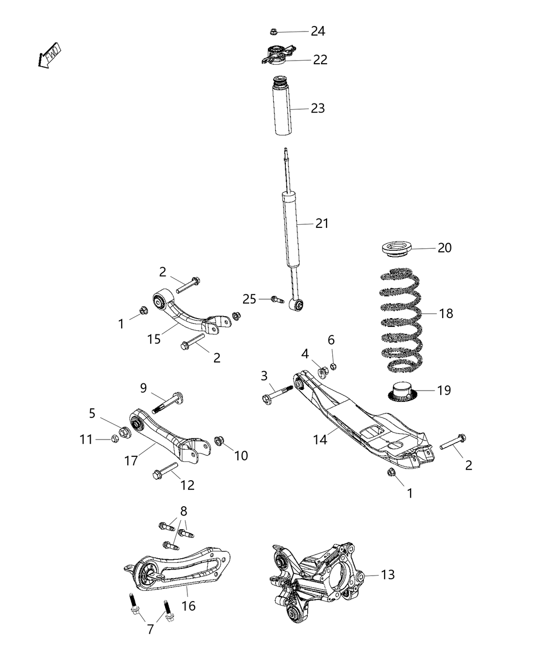 Mopar 5090072AB Knuckle Rear
