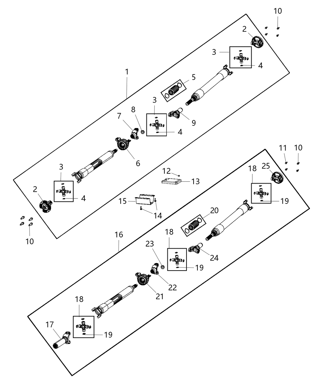 Mopar 5146855AB Bracket Drive Shaft Center Bearing Mopar 5146855AB Bracket Drive Shaft Center Bearing