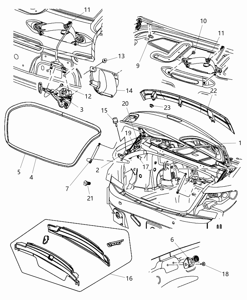 Mopar 5076660AE Decklid