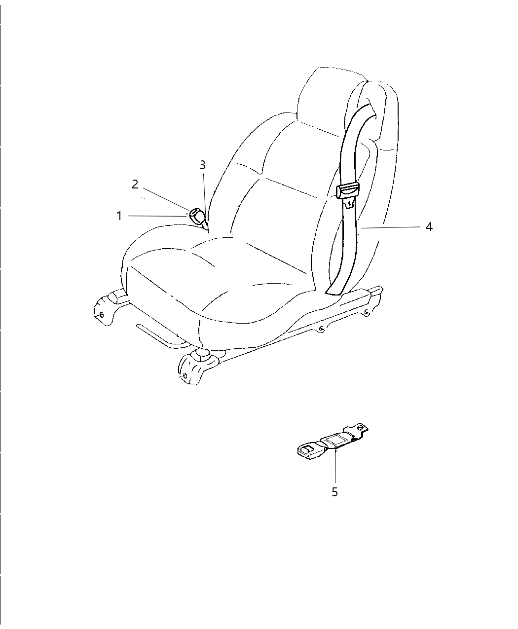 Mopar YP411BPAD Seat Belt Front Inner Mopar YP411BPAD Seat Belt Front Inner