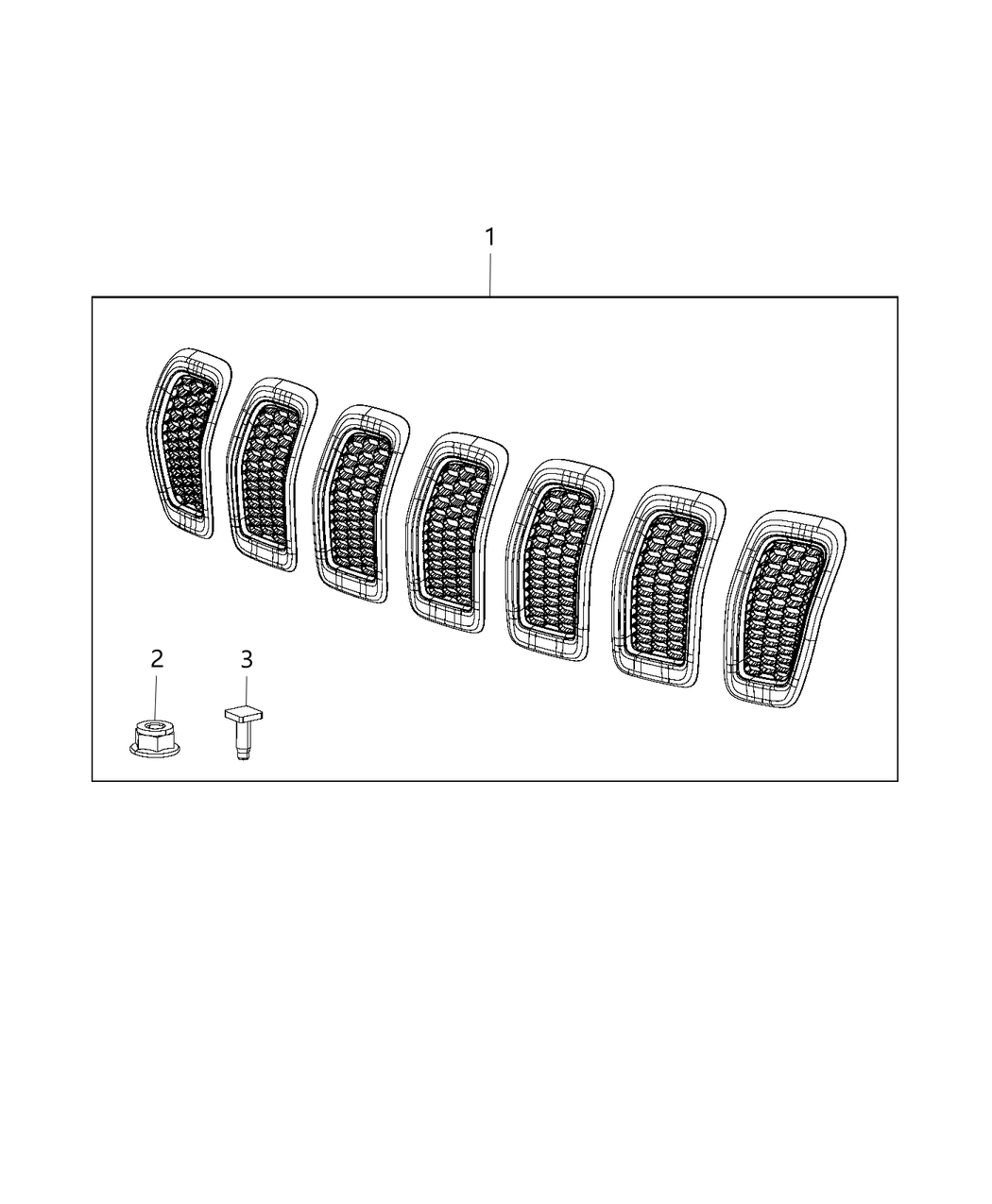 Mopar 6AZ88RNWAB Grille Kit Radiator