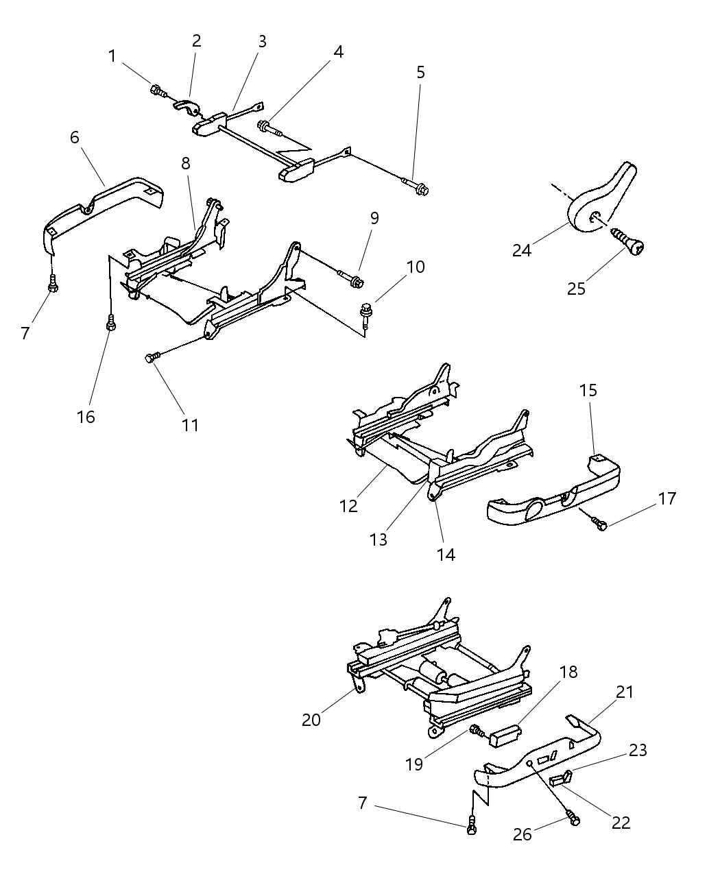 Mopar 5103451AA Bolt Recliner Attaching
