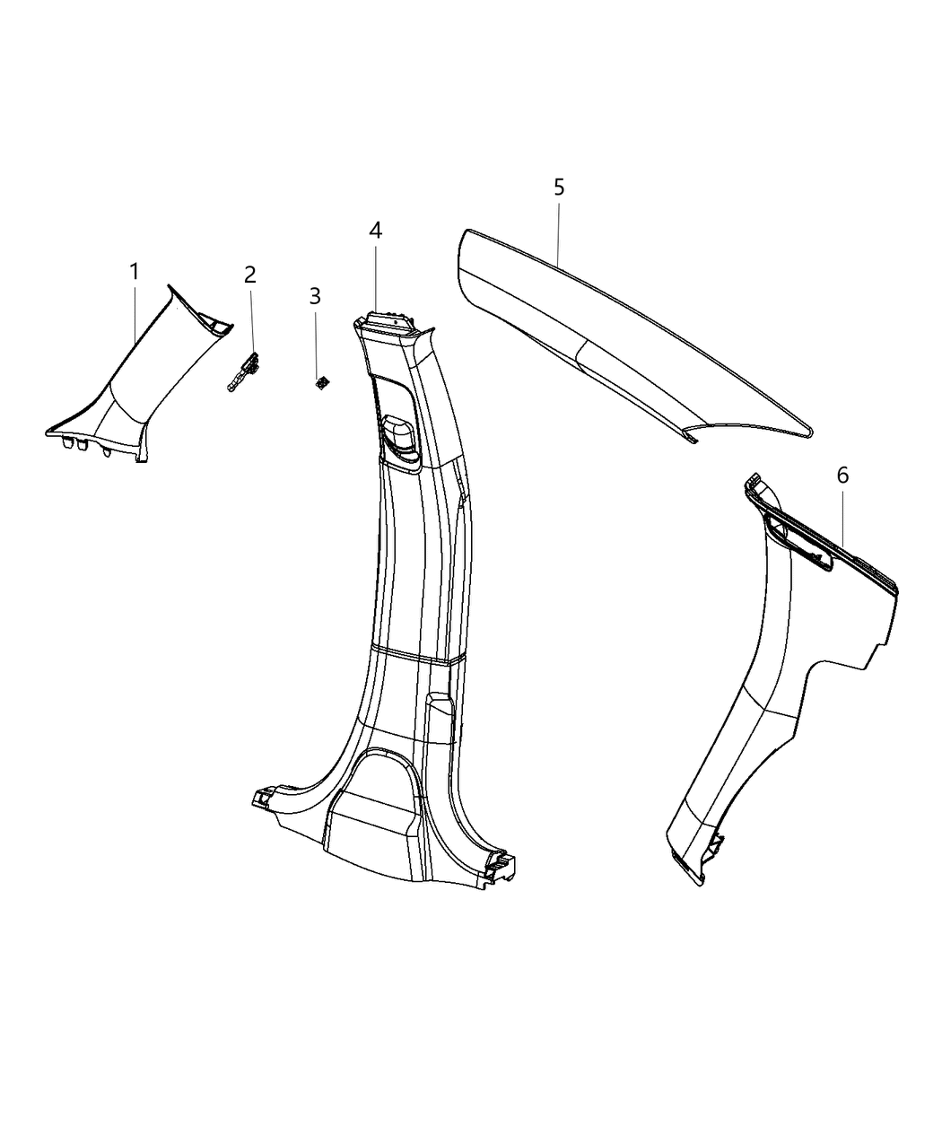Mopar 1KL741X9AC Panel C Pillar Inner Lower, Includes Clips 1KL741X9AC Mopar Panel C Pillar Inner Lower, Includes Clips