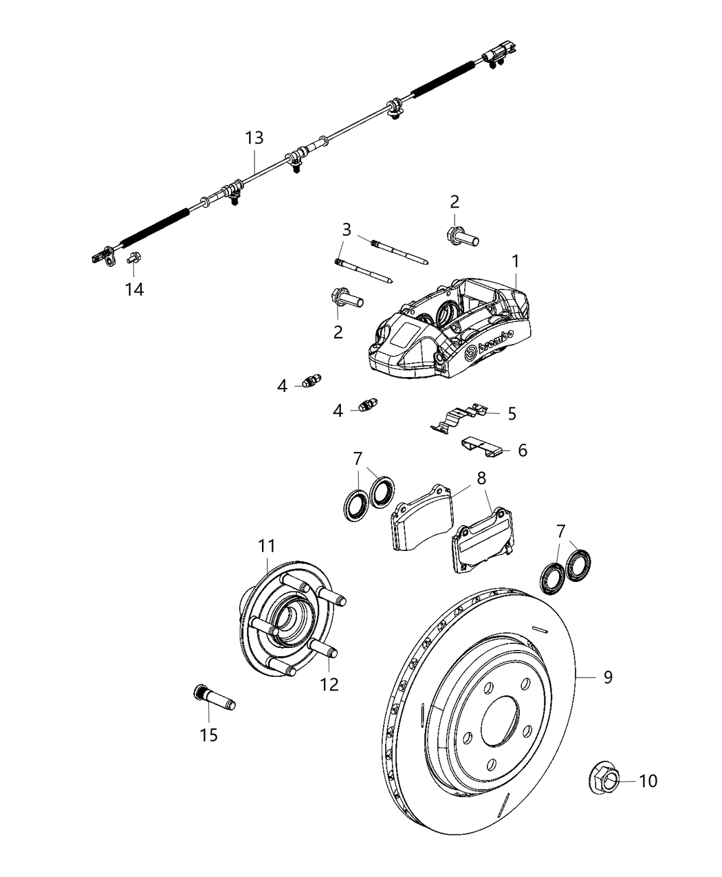 Mopar 68469829AA Caliper Assembly Disc Brake Rear 68469829AA Mopar Caliper Assembly Disc Brake Rear