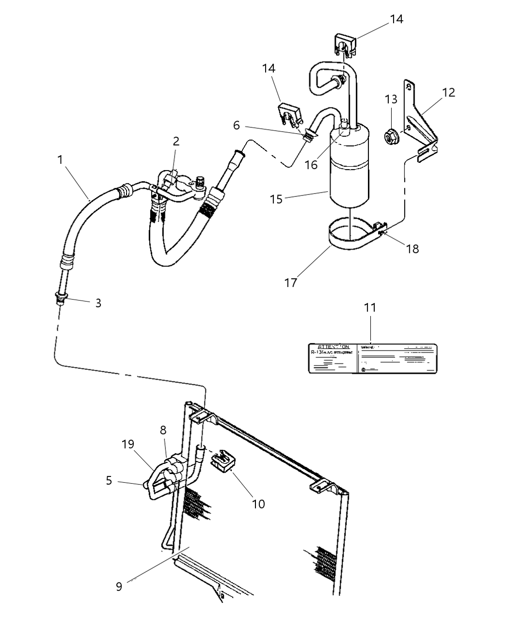 Mopar 55036732 Tube A/C Liquid Line