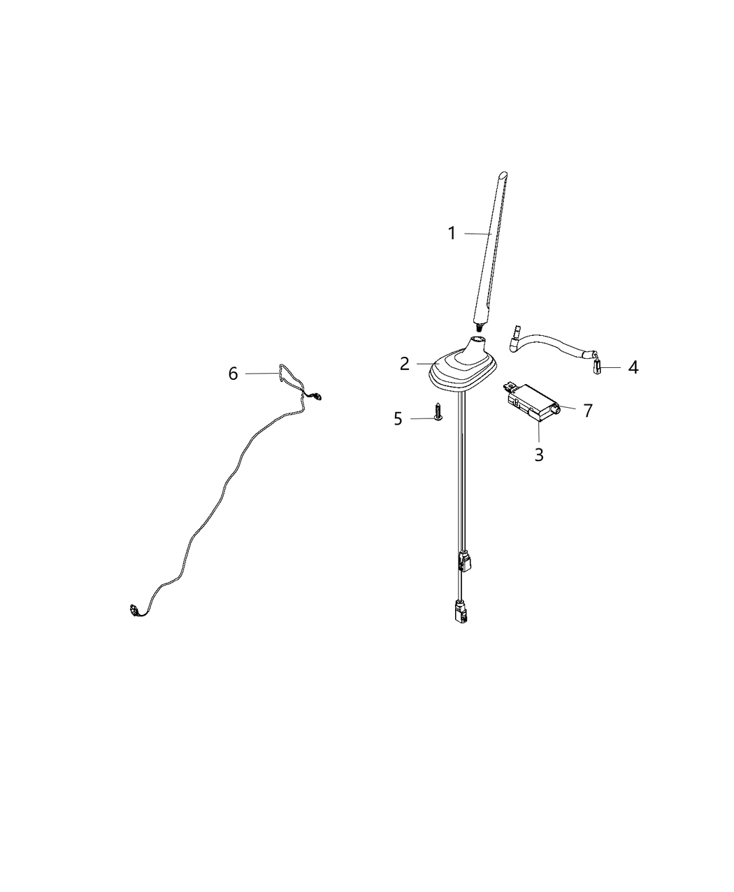 Mopar 68267751AA Harness Antenna 68267751AA Mopar Harness Antenna