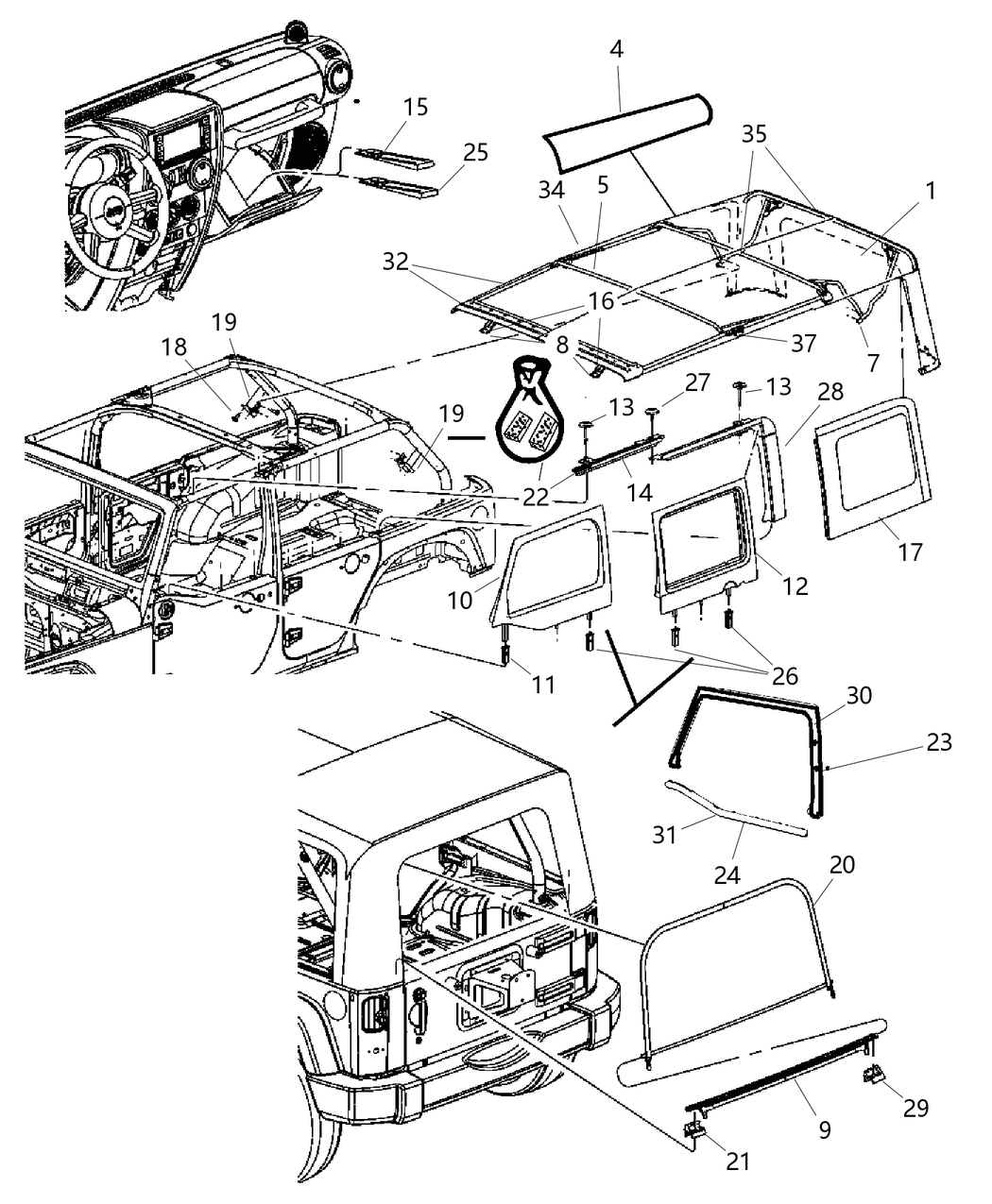 Mopar 1XZ96FX9AB Window Quarter