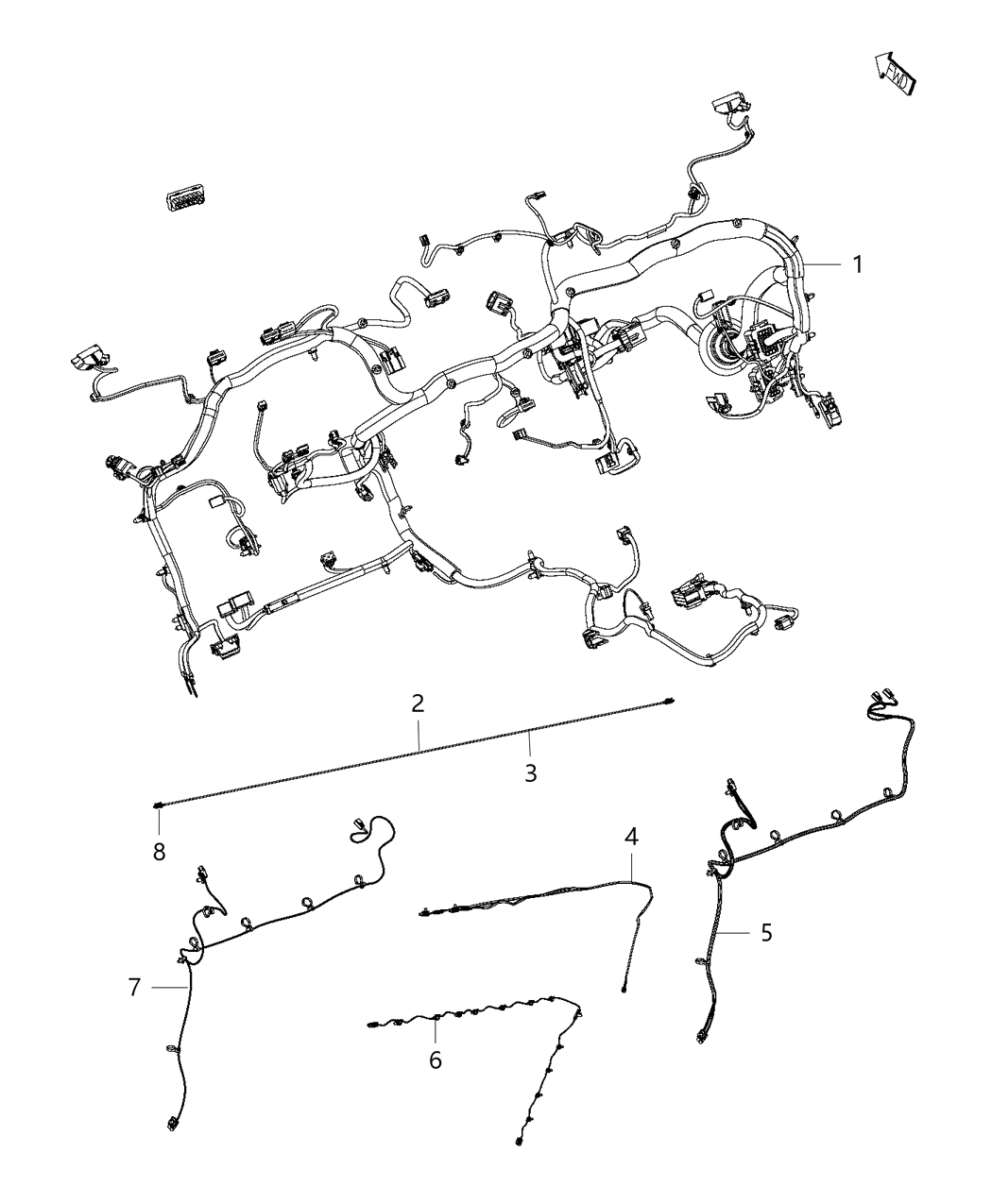 Mopar 68338805AC Wiring Instrument Panel