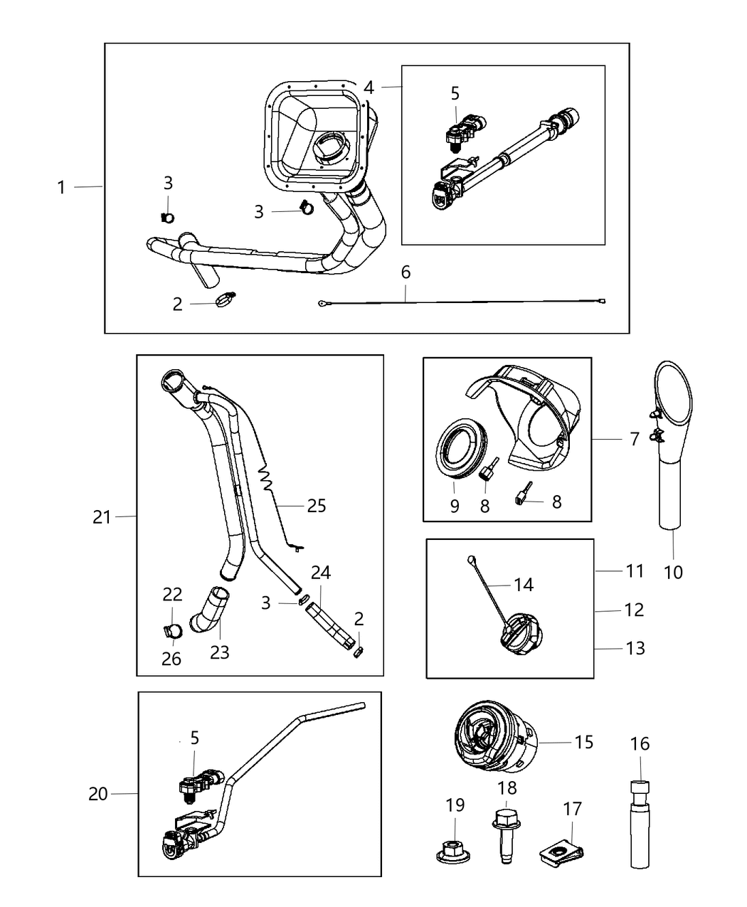 Mopar 5147293AB Tube Fuel Vapor Recirculation