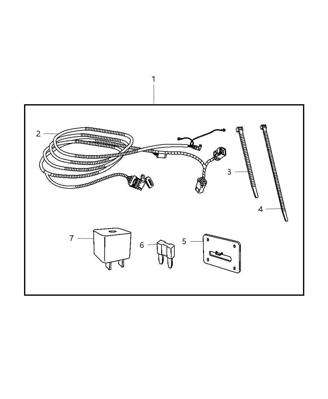 Mopar 82209768 Wiring Kit Trailer Tow-4 Way