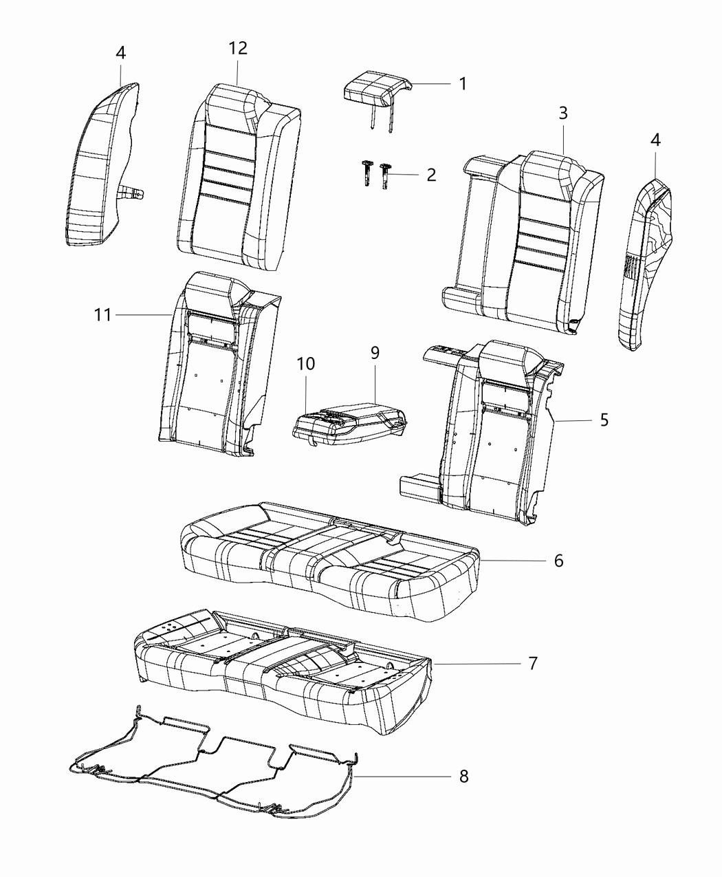 Mopar 6RM901RRAA Bolster Seat 6RM901RRAA Mopar Bolster Seat