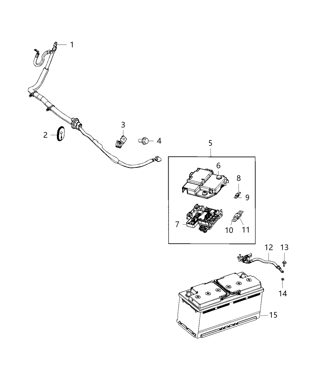 Mopar 68217733AD Wiring Battery Positive