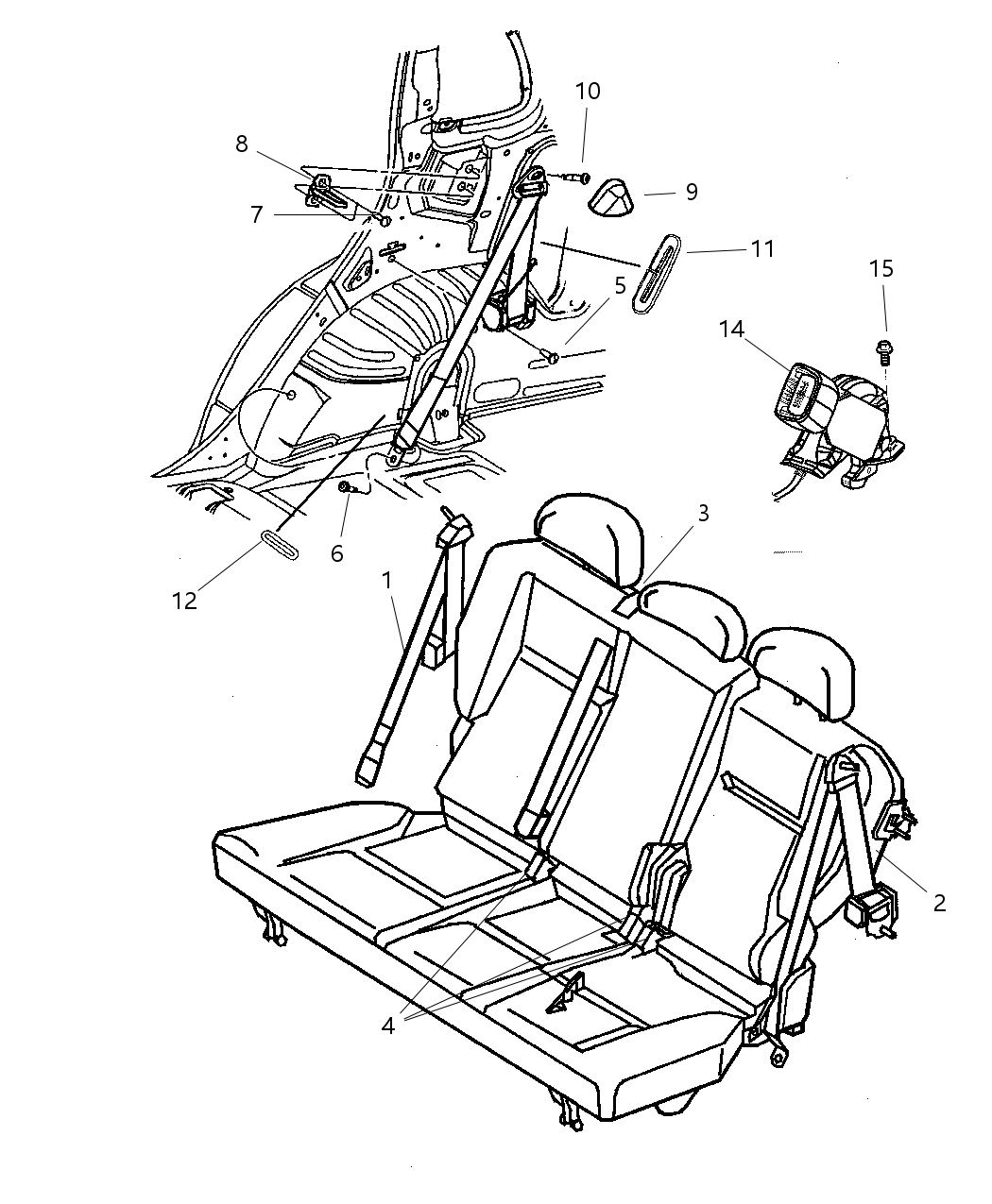 Mopar TR581L8AD Seat Belt Rear Mopar TR581L8AD Seat Belt Rear