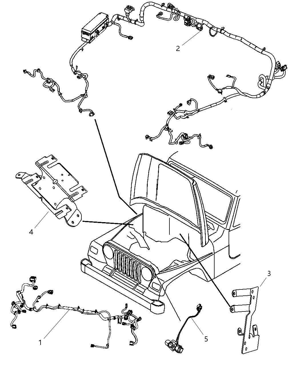 Mopar 68054963AB Wiring Dash