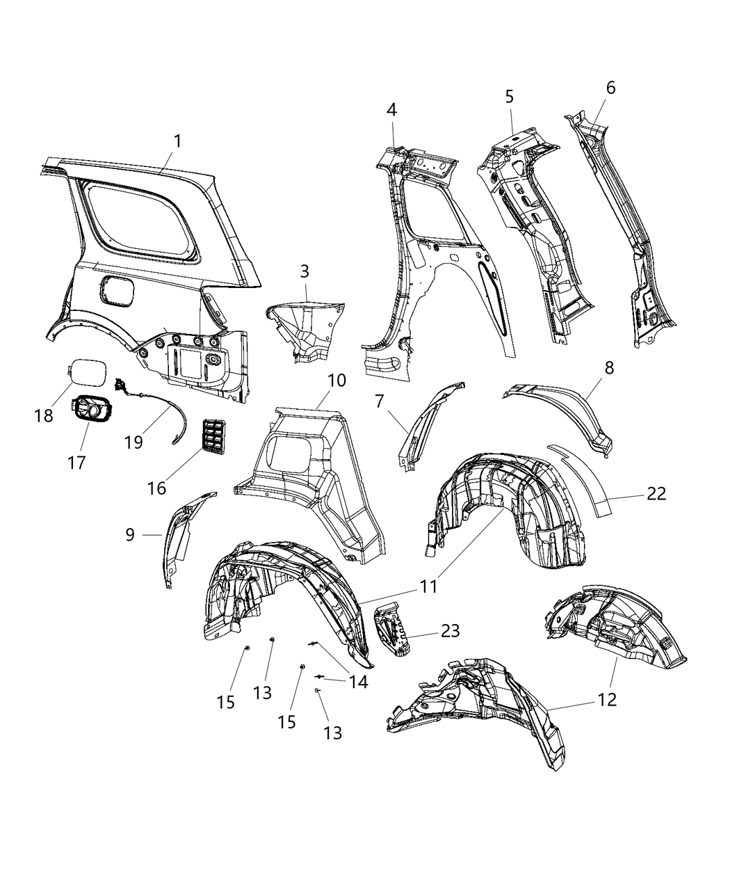 Mopar 5LW29PGRAB Door Fuel Fill 5LW29PGRAB Mopar Door Fuel Fill