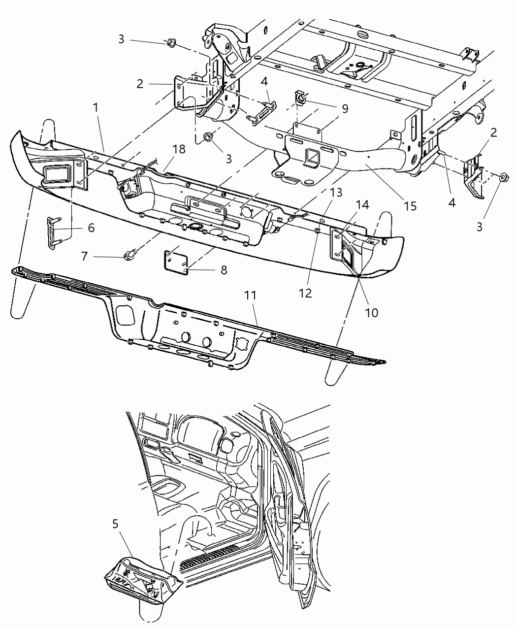 Mopar 55077311AA Plug Trailer Hitch Center