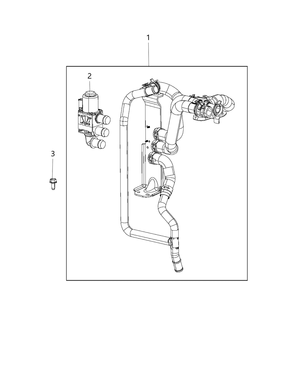 Mopar 68281060AD Hose And Tube Coolant Heater Core To Engine