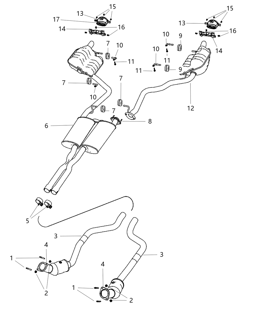 Mopar 5039049AC Resonator And Pipe Exhaust