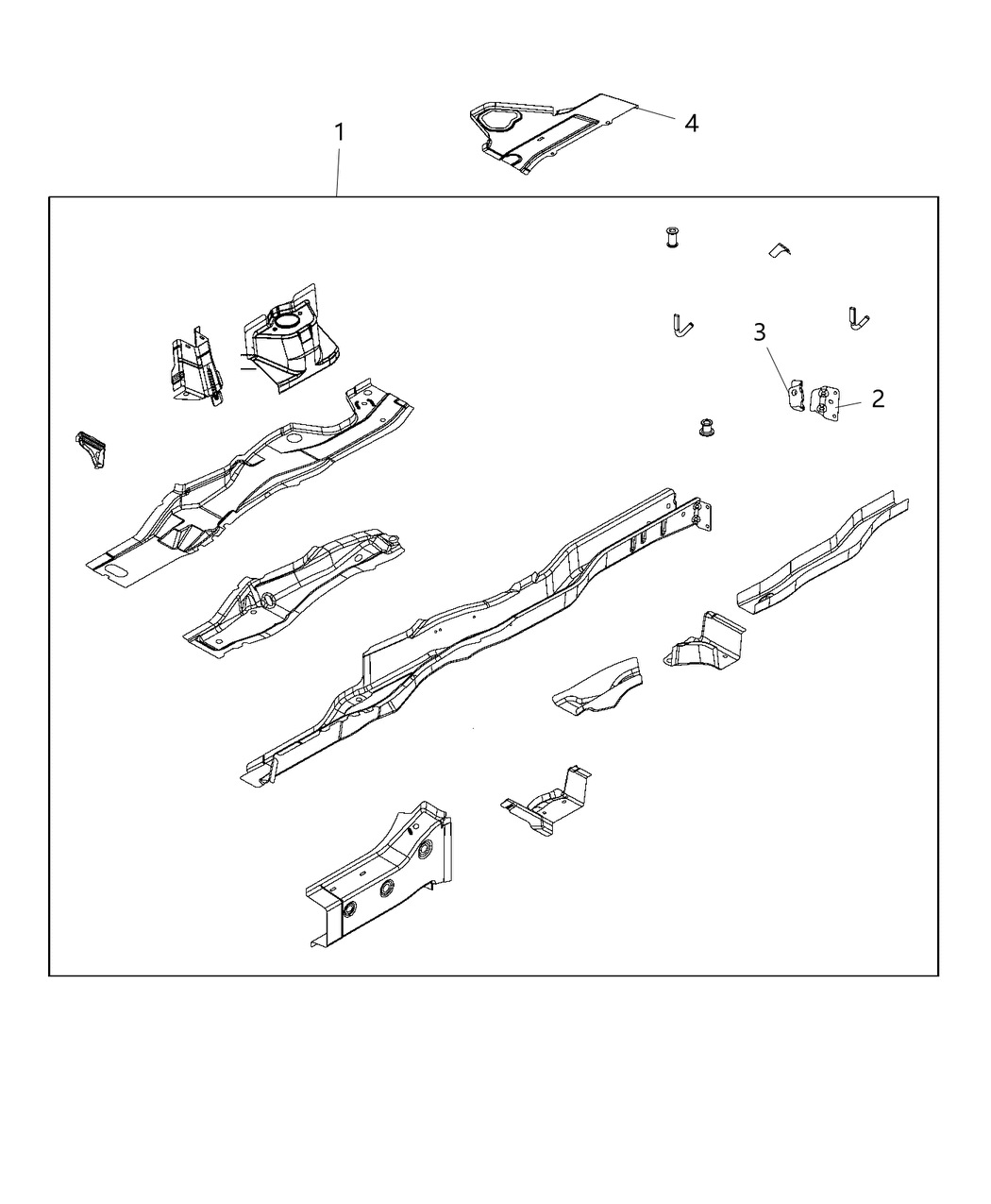 Mopar 5155179AF Side Member Floor 5155179AF Mopar Side Member Floor