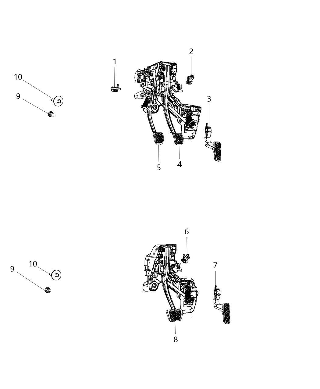 Mopar 68312210AC Pedal Accelerator 68312210AC Mopar Pedal Accelerator