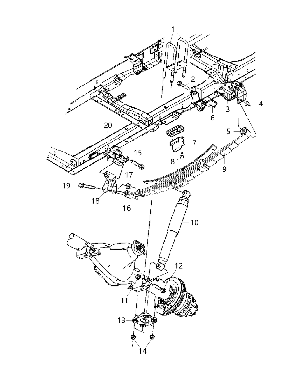 Mopar 5168924AD Shock Absorber Suspension Rear