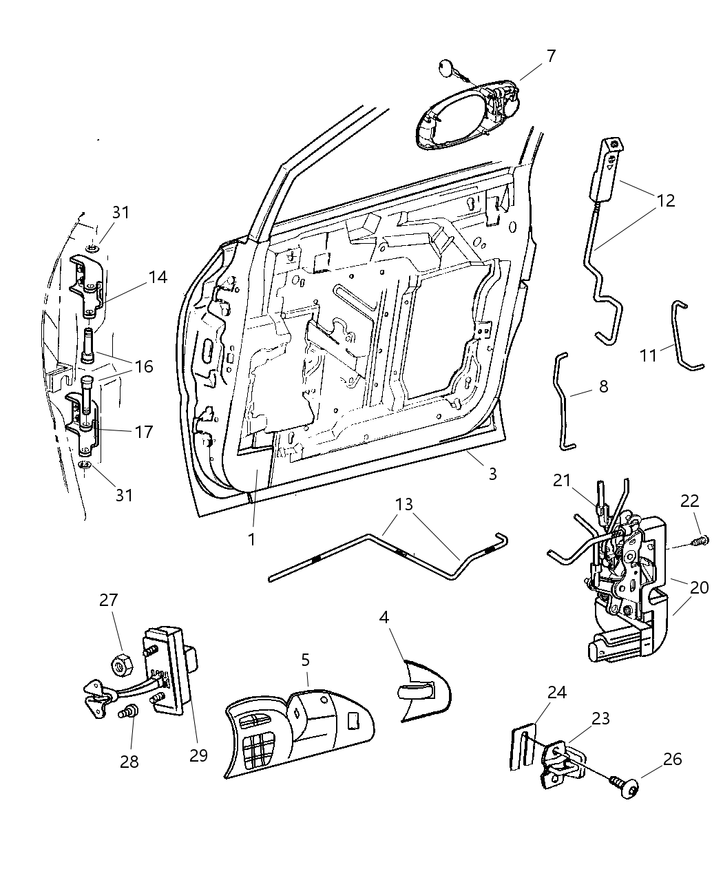 Mopar 4717802AC Latch Front Door