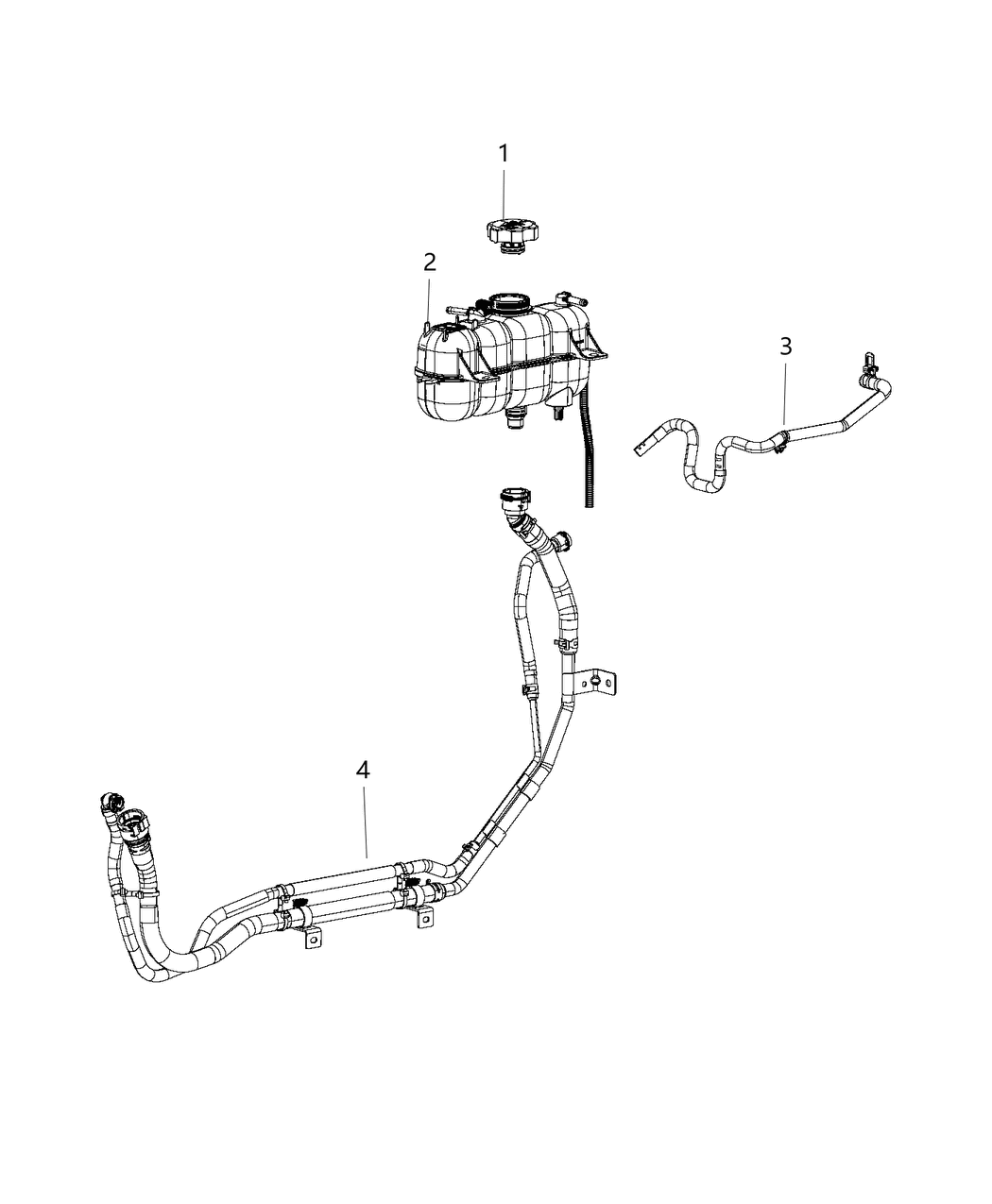 68335003AA Mopar Hose Coolant Bottle Return