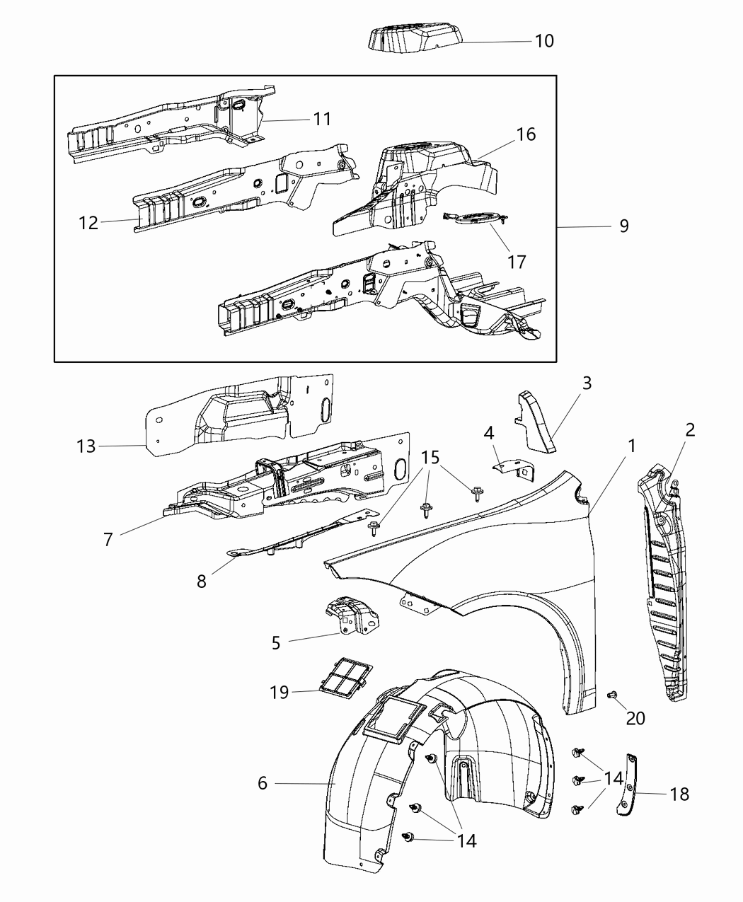 Mopar 68082347AE Beam Inner Load Path
