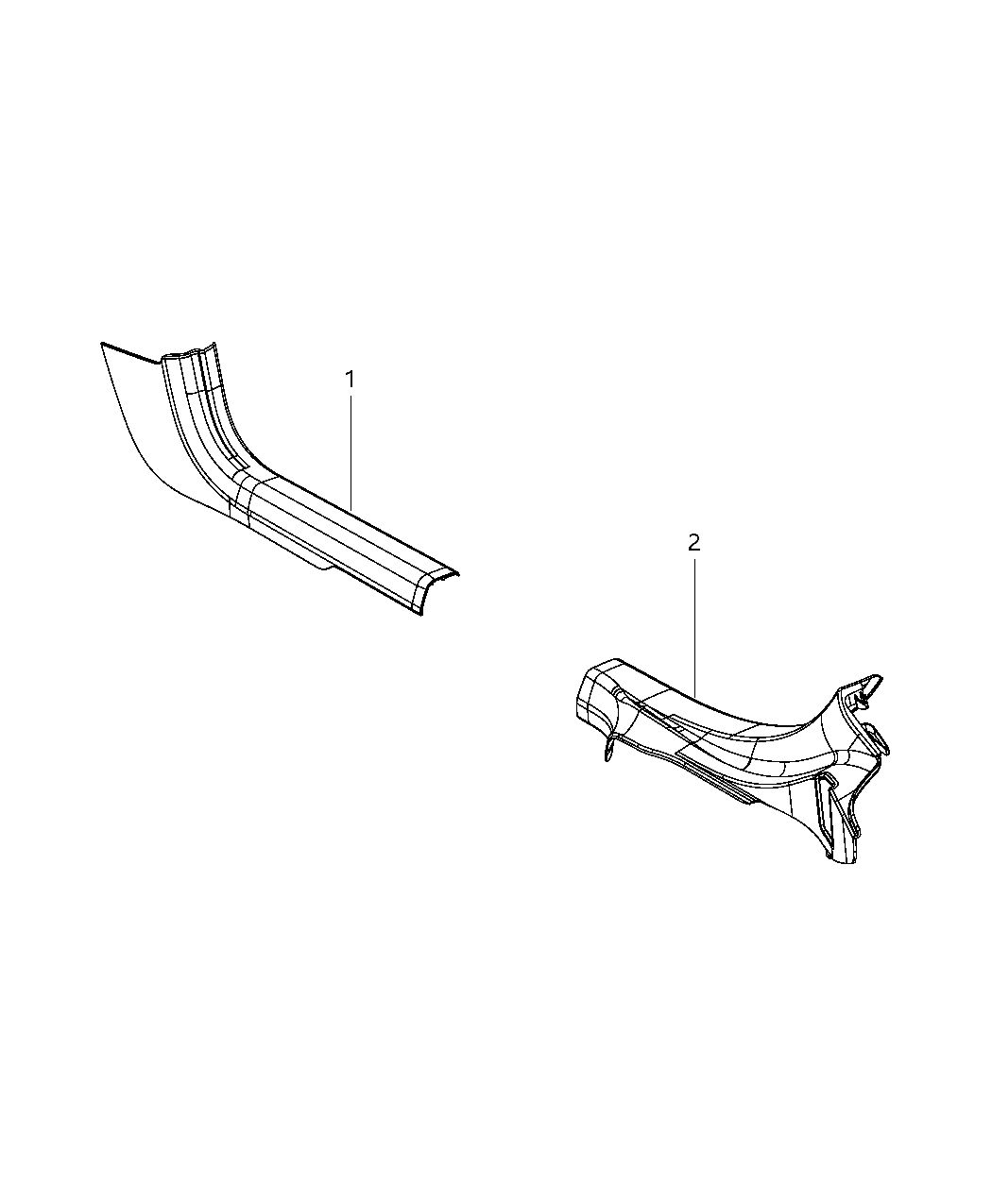 Mopar 1WW35DX9AB Molding Door Sill 1WW35DX9AB Mopar Molding Door Sill