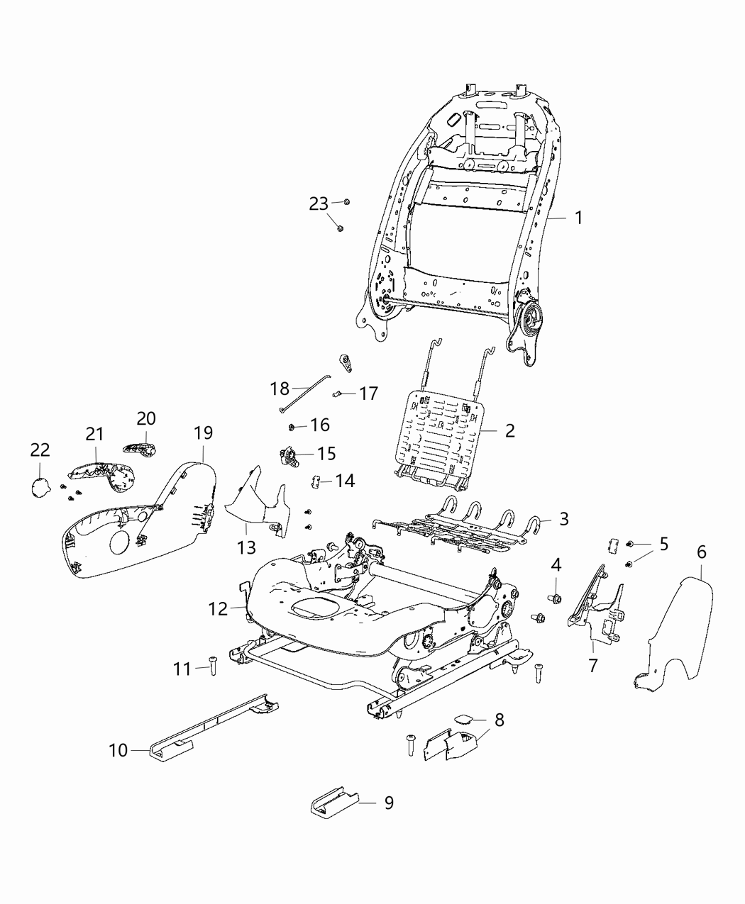 Mopar 6VT00HL1AA Shield Front Seat Inboard 6VT00HL1AA Mopar Shield Front Seat Inboard