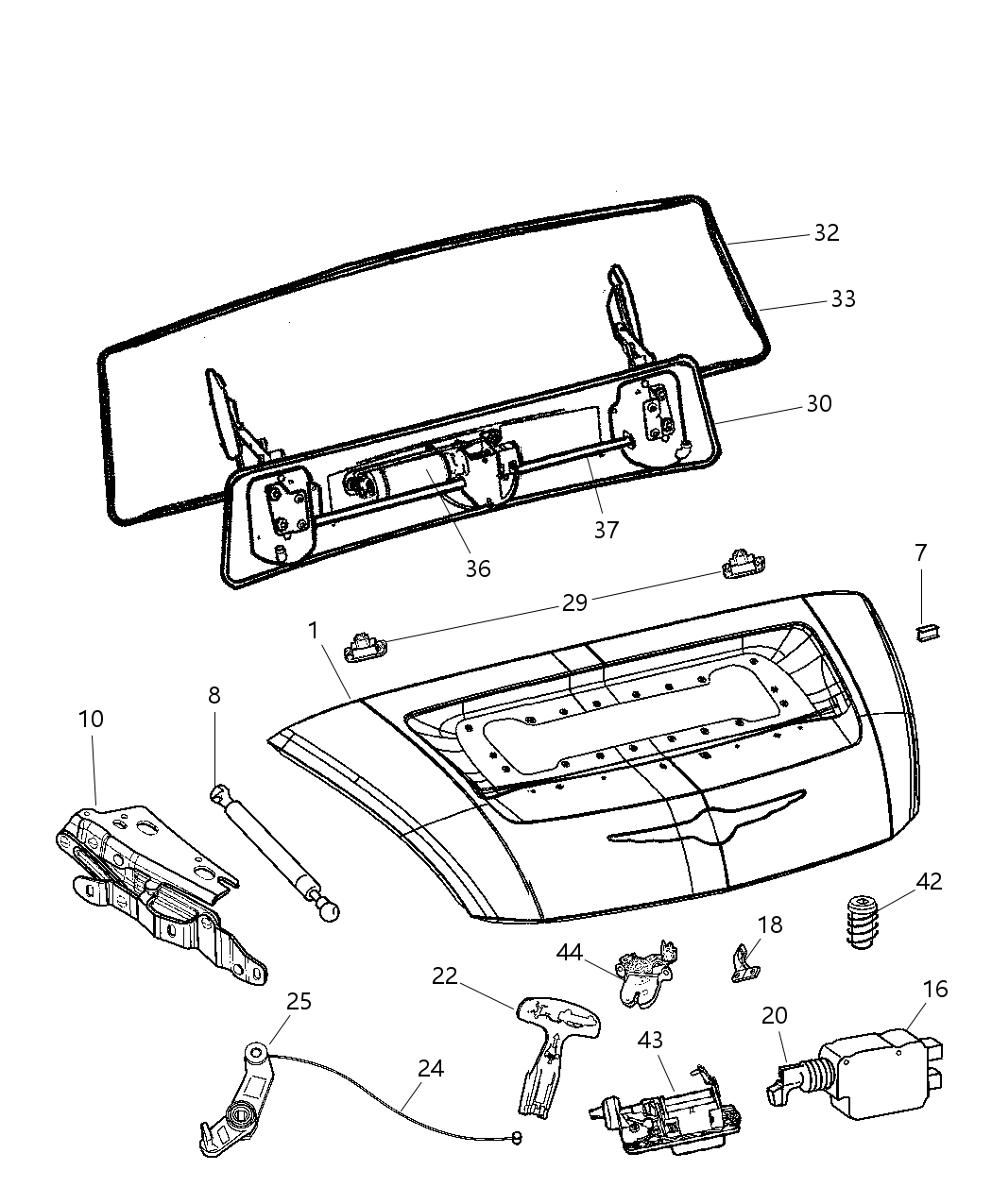 Mopar 5142207AA Pivot Handle Operating Rod Emergency Handle 5142207AA Mopar Pivot Handle Operating Rod Emergency Handle