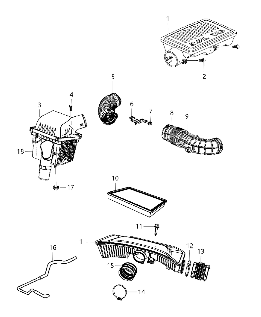 53013714AA Mopar Clamp Air Cleaner To Throttle Body