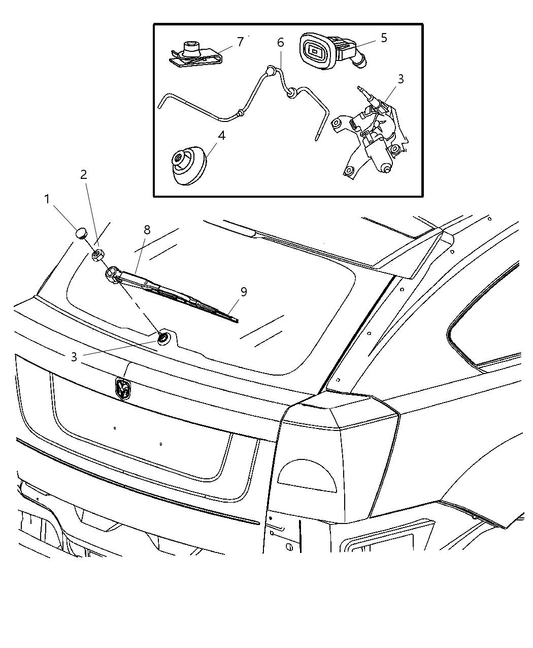 Mopar 5303788AA Cap Wiper Arm Nut