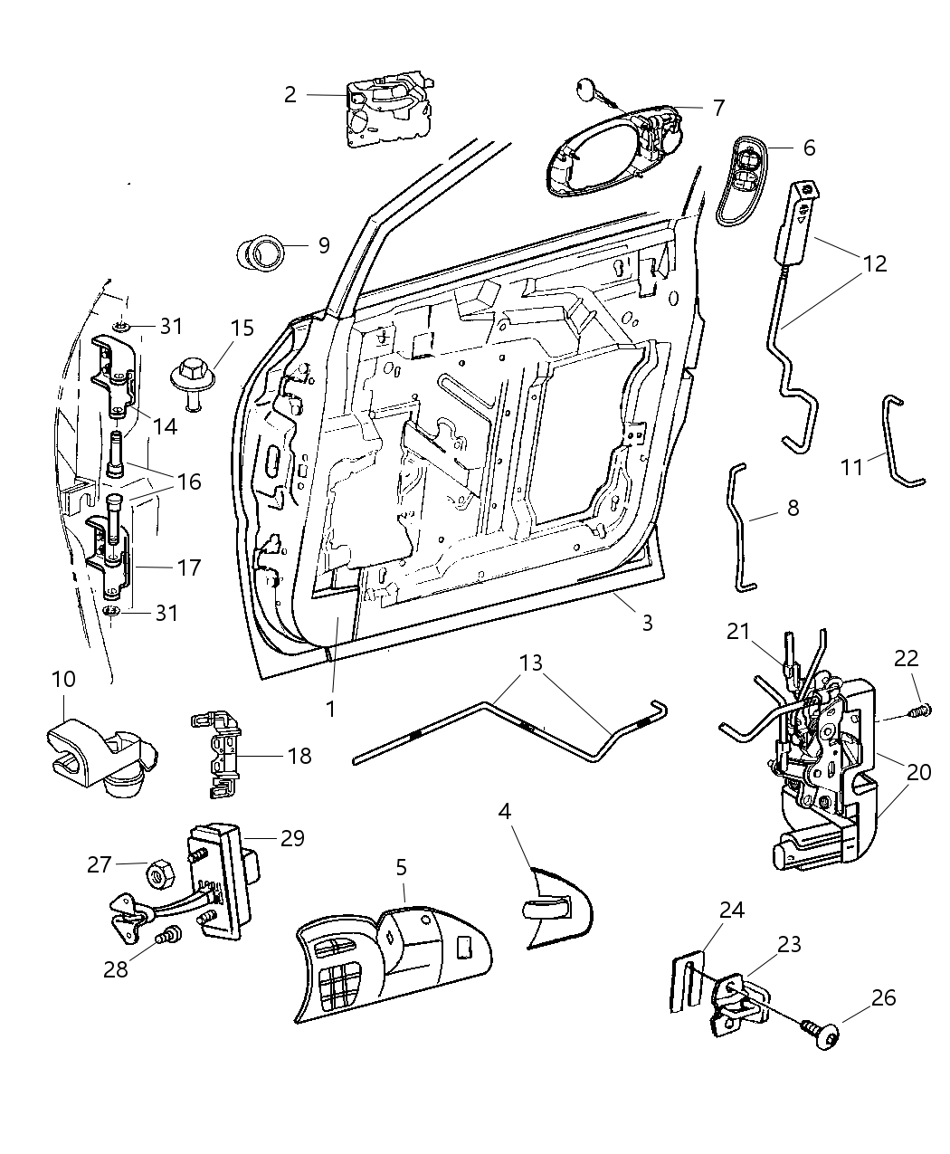 Mopar 4717802AF Latch Front Door