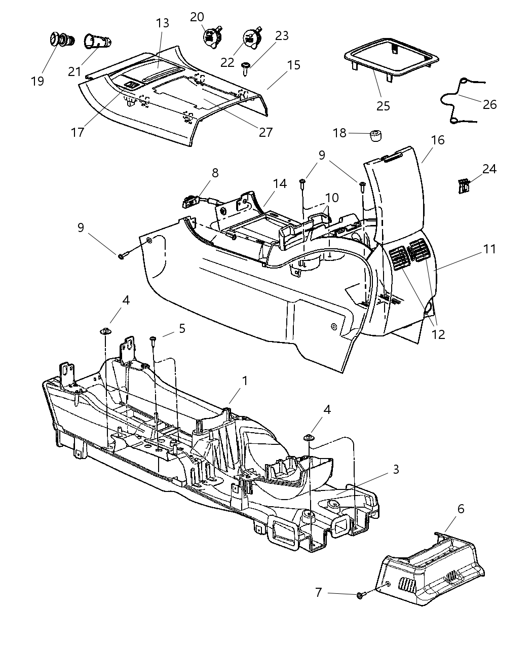 Mopar 4868977AA Wiring Console