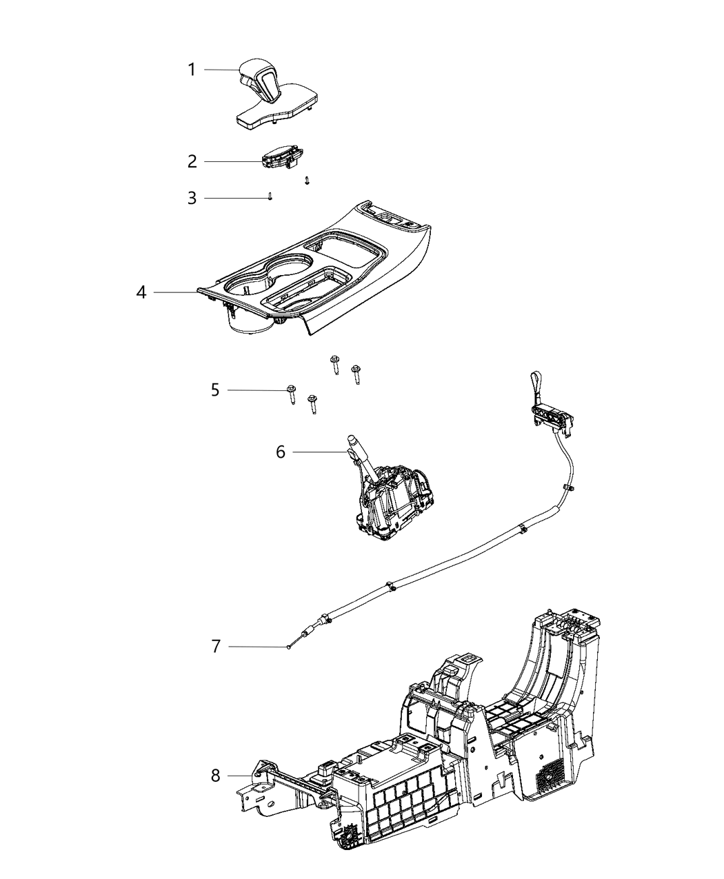 Mopar 5RW072CSAC Boot And Knob Gearshift