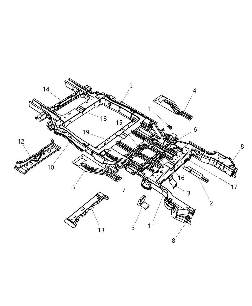 Mopar 5109900AF Cover Assembly Cover Assembly - Rear Lower 5109900AF Mopar Cover Assembly Cover Assembly - Rear Lower