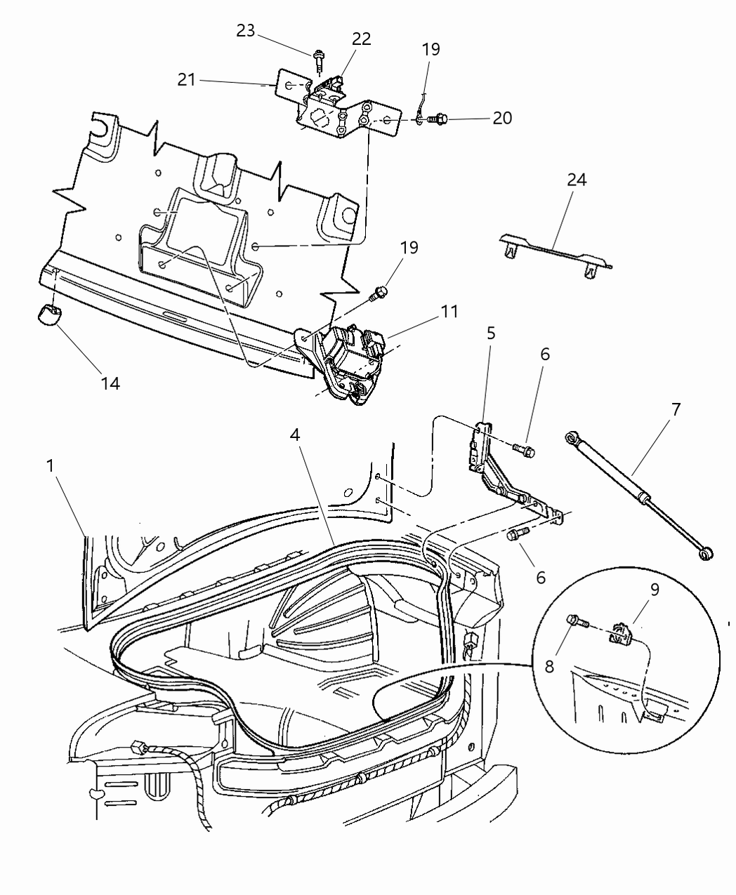 Mopar 4575146AE Hinge Deck Lid Mopar 4575146AE Hinge Deck Lid