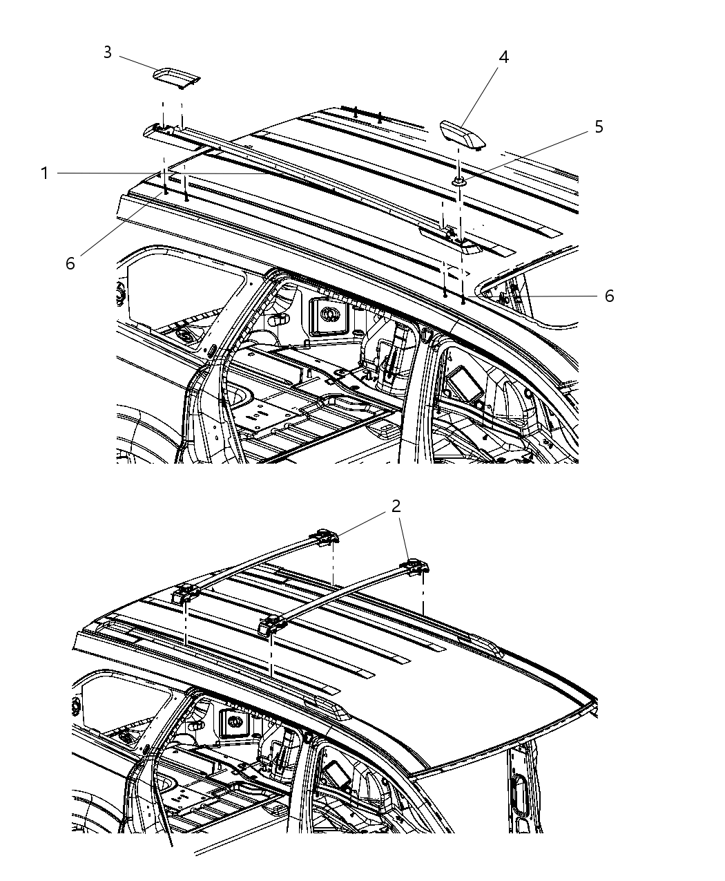 Mopar 5116319AA Rail Roof